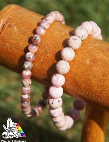 Bracelet en Rhodochrosite - Vertus des Pierres - Pierres et Minéraux - France