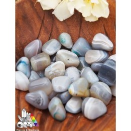 Agate Bleue - Pierres Roulées - Vertus des Agates - Lithothérapie - Pierres et Minéraux