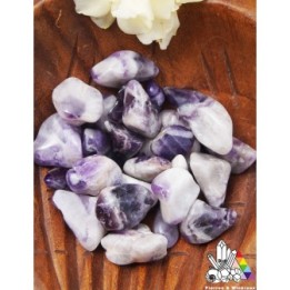 Amethyste quartz - vertus de Amethyste chevron - pierre roulée amethyste quartz