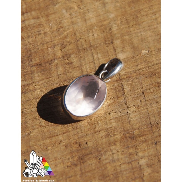 Pendentif Quartz Rose - Argent 925 - Vertus des pierres - Pierres et Minéraux - Vente en Ligne