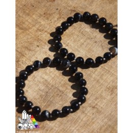 Bracelet en Agate Noire - Pierre Naturelles - Vertus des Pierres - Pierres et Minéraux - France