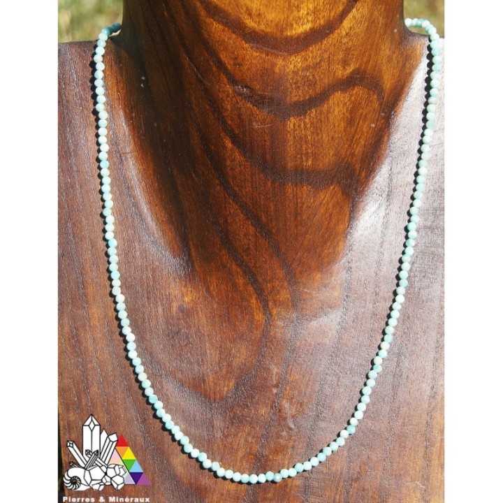 Collier d'Amazonite - Vertus du Rubis- Pierres et Minéraux - Création Française