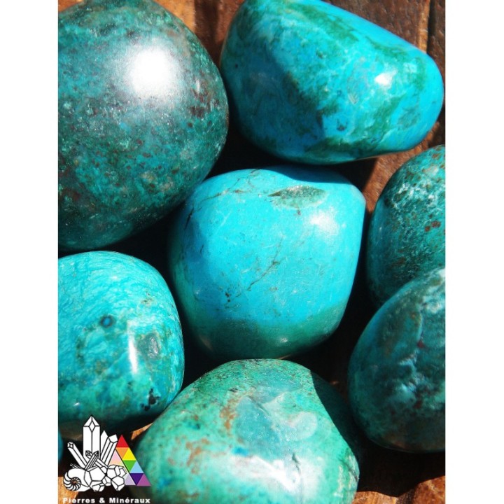 Chrysocolle du Pérou - Pierres Roulées - Qualité AAA - Pierres et Minéraux