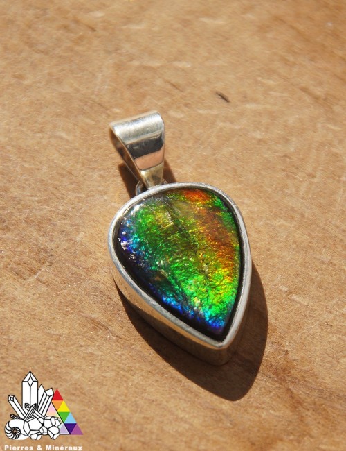 Pendentif Ammolite - Goutte inversé