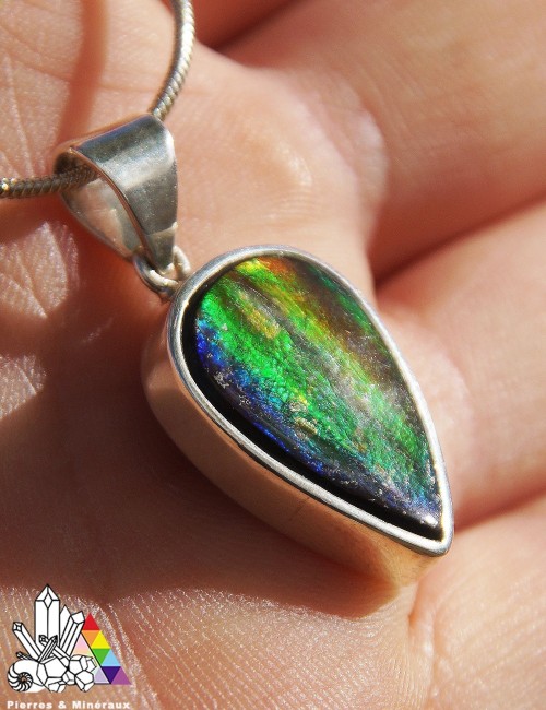 Pendentif Ammolite - Goutte inversé