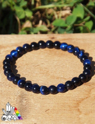 Bracelet Création - Œil de Tigre Bleu