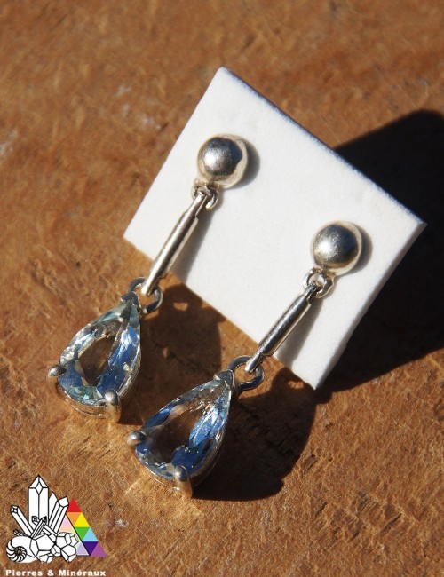 Boucles d'Oreilles - Aigue Marine