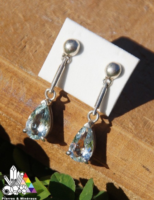 Boucles d'Oreilles - Aigue Marine