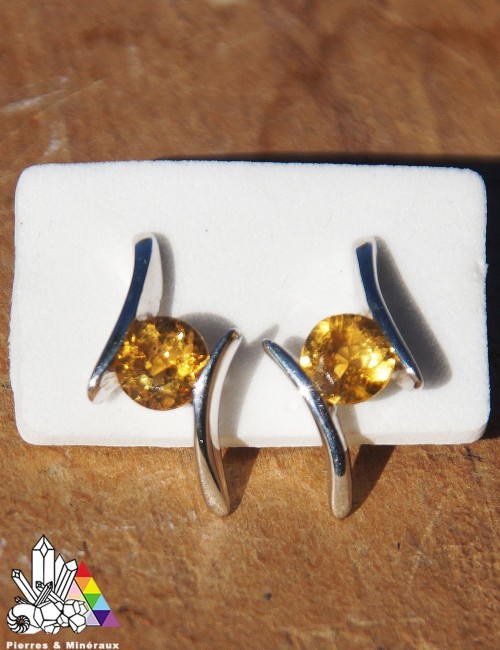 Boucles d'Oreilles - Citrine
