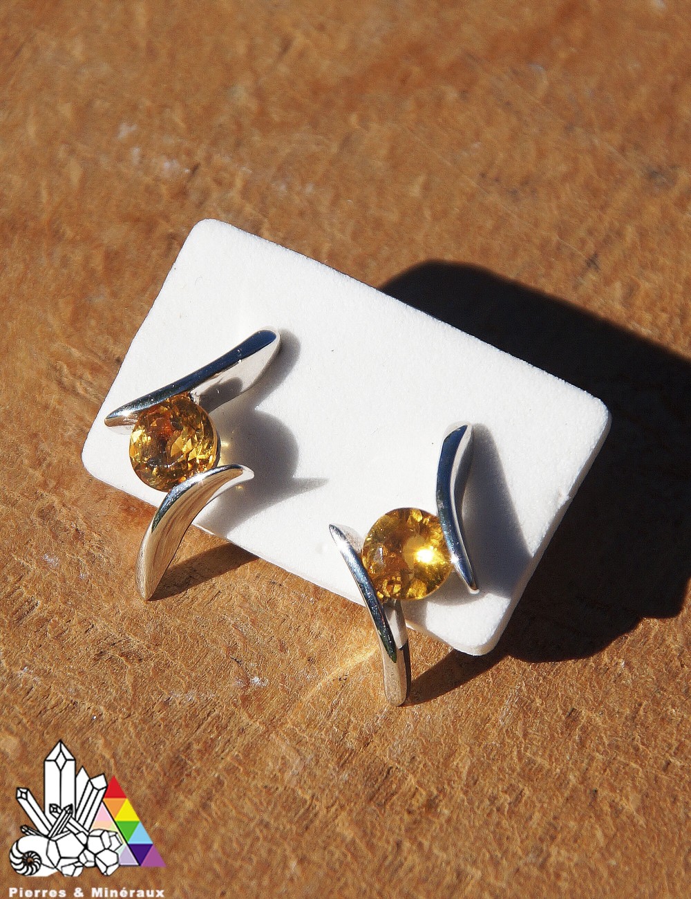 Boucles d'Oreilles - Citrine