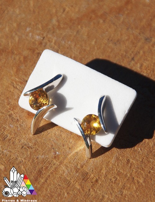 Boucles d'Oreilles - Citrine