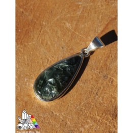 Pendentif en Séraphinite - Sertie d'argent 925 - Vertus des Pierres - Pierres et Minéraux - France