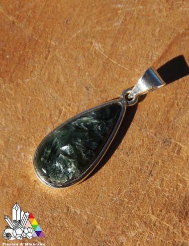 Pendentif Séraphinite - Forme de Goutte