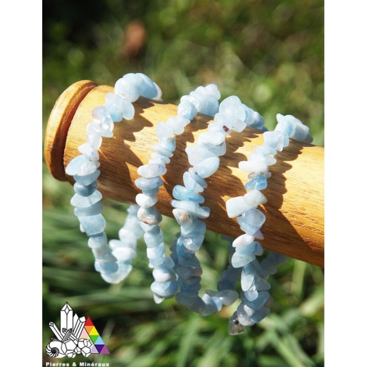 Bracelet Aigue Marine - Lithothérapie - Pierres et Minéraux - France
