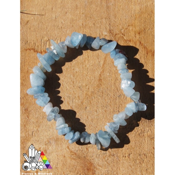 Bracelet Aigue Marine - Lithothérapie - Pierres et Minéraux - France
