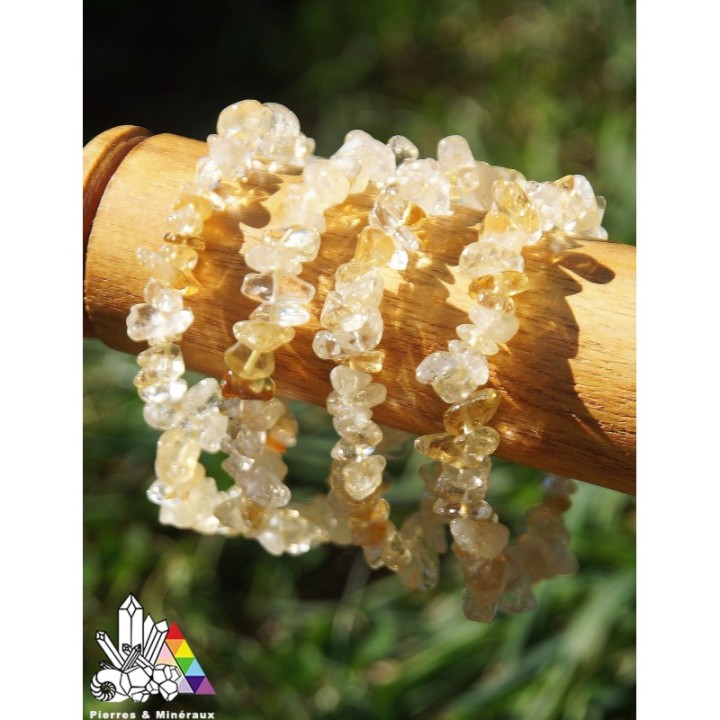 Bracelet en Citrine - Lithothérapie - Pierres et Minéraux - Vente en France