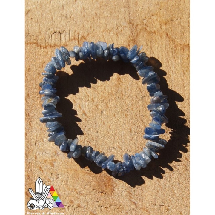 Bracelet en Cyanite - Perles Baroques - Lithothérapie - Pierres et Minéraux - France