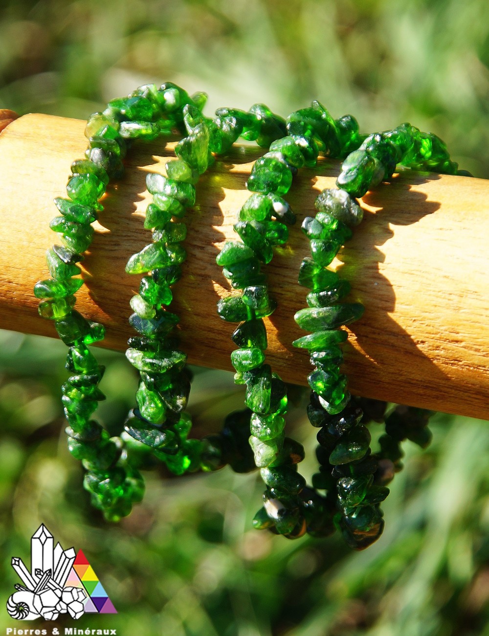 Bracelet Baroque Diopside - Chrome