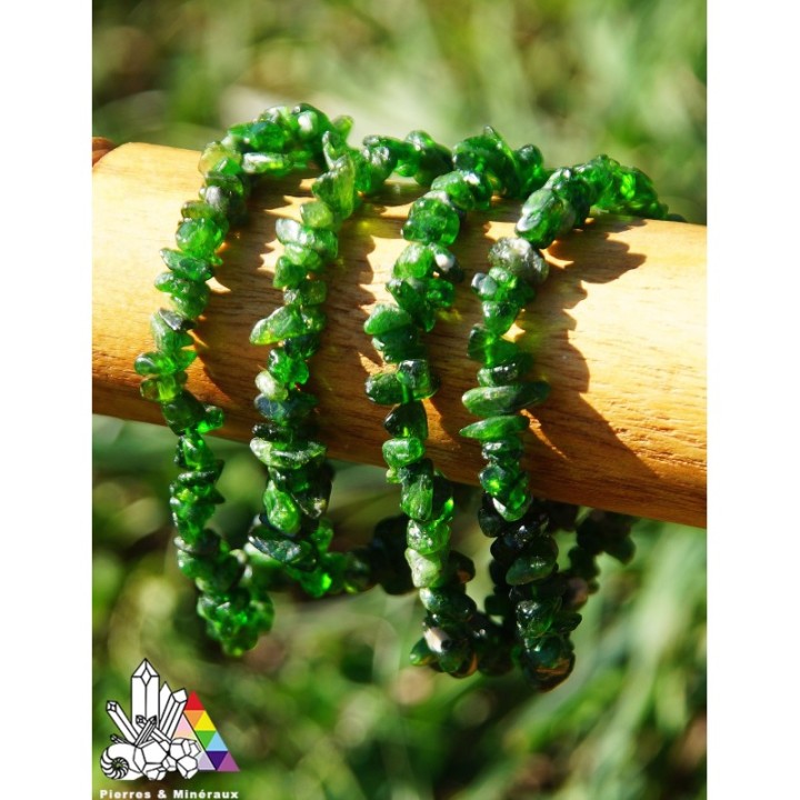 Bracelet en Diopside - Perles Baroques - Vertus des Pierres - Lithothérapie - Pierres et Minéraux