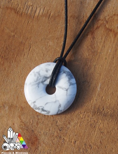 Donut en Howlite Blanche