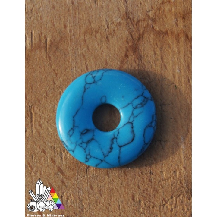 Howlite Bleue - Pi Chinois ou Donut - Lithothérapie - Pierres et Minéraux - France