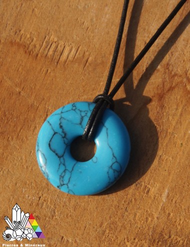 Donut en Howlite Bleue