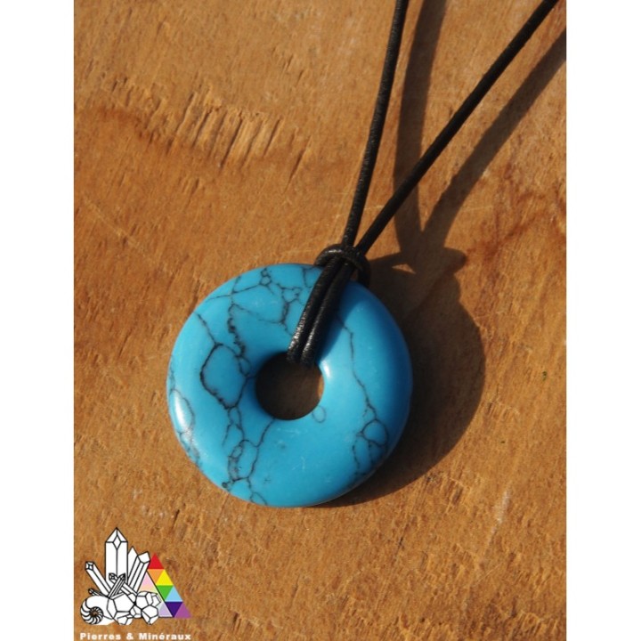 Howlite Bleue - Pi Chinois ou Donut - Lithothérapie - Pierres et Minéraux - France