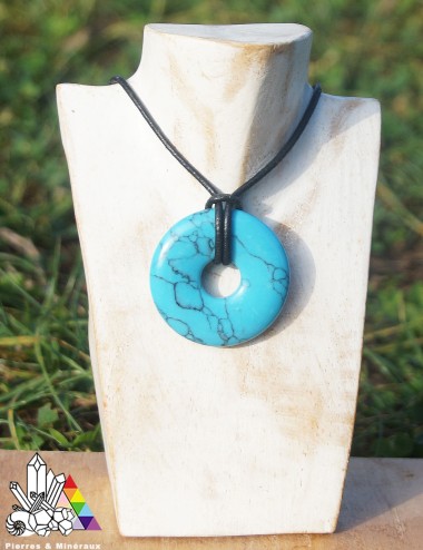 Donut en Howlite Bleue