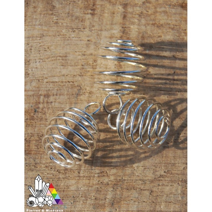 Cage à Pierre - Forme Spirale - Pierres Naturelles - Lithothérapie - Pierres et Minéraux