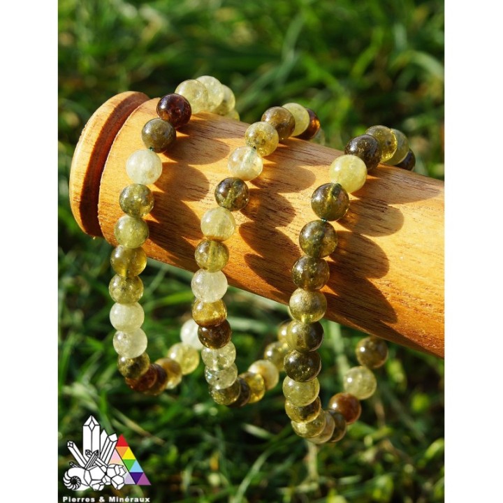 Grenat Grossulaire - Bracelets sur Mesure - Qualité AAA - Lithothérapie - Pierres et Minéraux