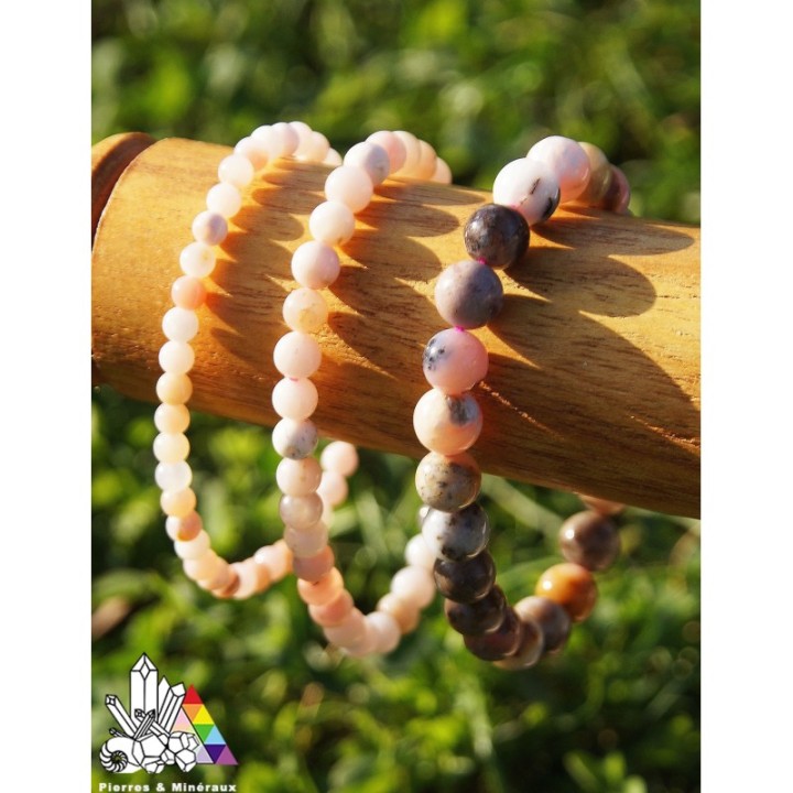 Opale Rose des Andes - Bracelets Sur Mesure - Lithothérapie - Pierres et Minéraux - France