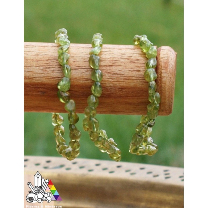 Péridot - Olivine - Bracelet en Pierre Naturelle - Lithothérpie - Pierres et Minéraux - France