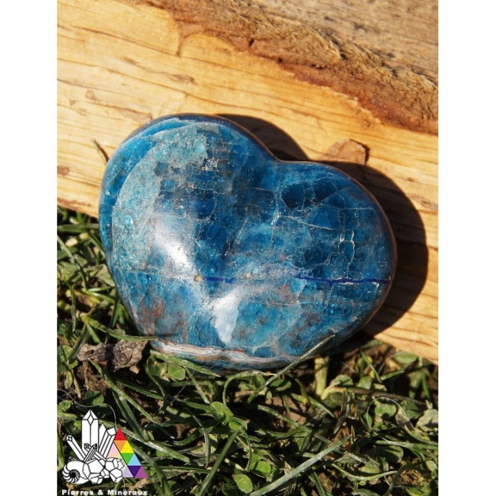 Cœur en Pierre - Apatite - Lithothérapie - Pierres et Minéraux- France
