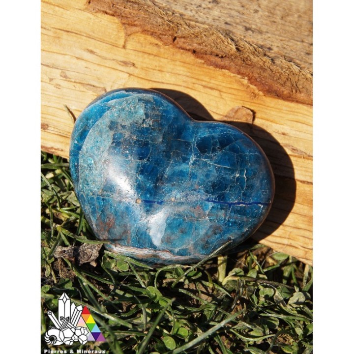 Cœur en Pierre - Apatite - Lithothérapie - Pierres et Minéraux- France
