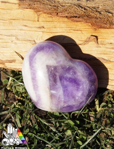 Cœur en Améthyste Chevron