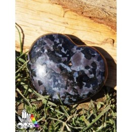 Cœur en Pierre - Labradorite - Améthyste - Apatite - Gabbro St Valentin - Lithothérapie - Pierres et Minéraux- France